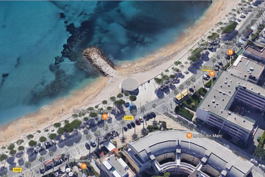 Blue Summer Vibes Duplex Studio For 4P, Ac, Sea View, Parking, Beach At 50M, Spa Access -3 La Ciotat Exterior photo